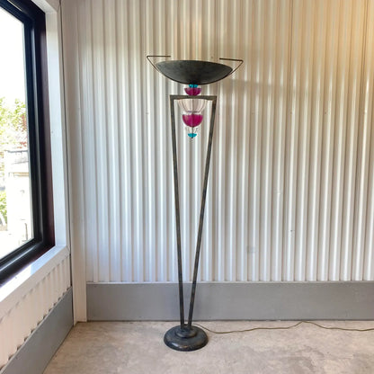 Postmodern Van Teal Lucite and Metal Floor Lamp