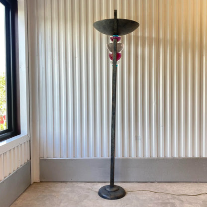 Postmodern Van Teal Lucite and Metal Floor Lamp