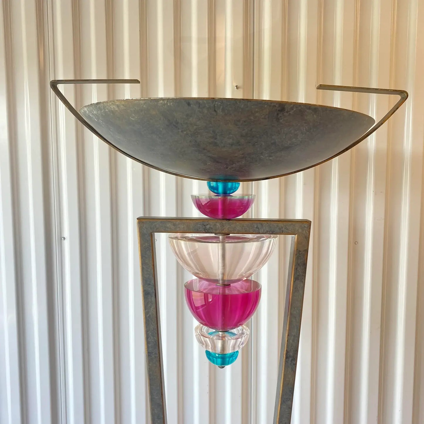 Postmodern Van Teal Lucite and Metal Floor Lamp
