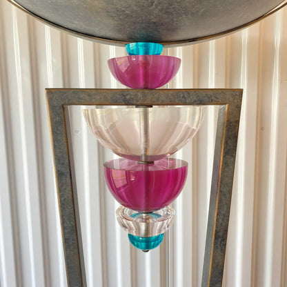 Postmodern Van Teal Lucite and Metal Floor Lamp