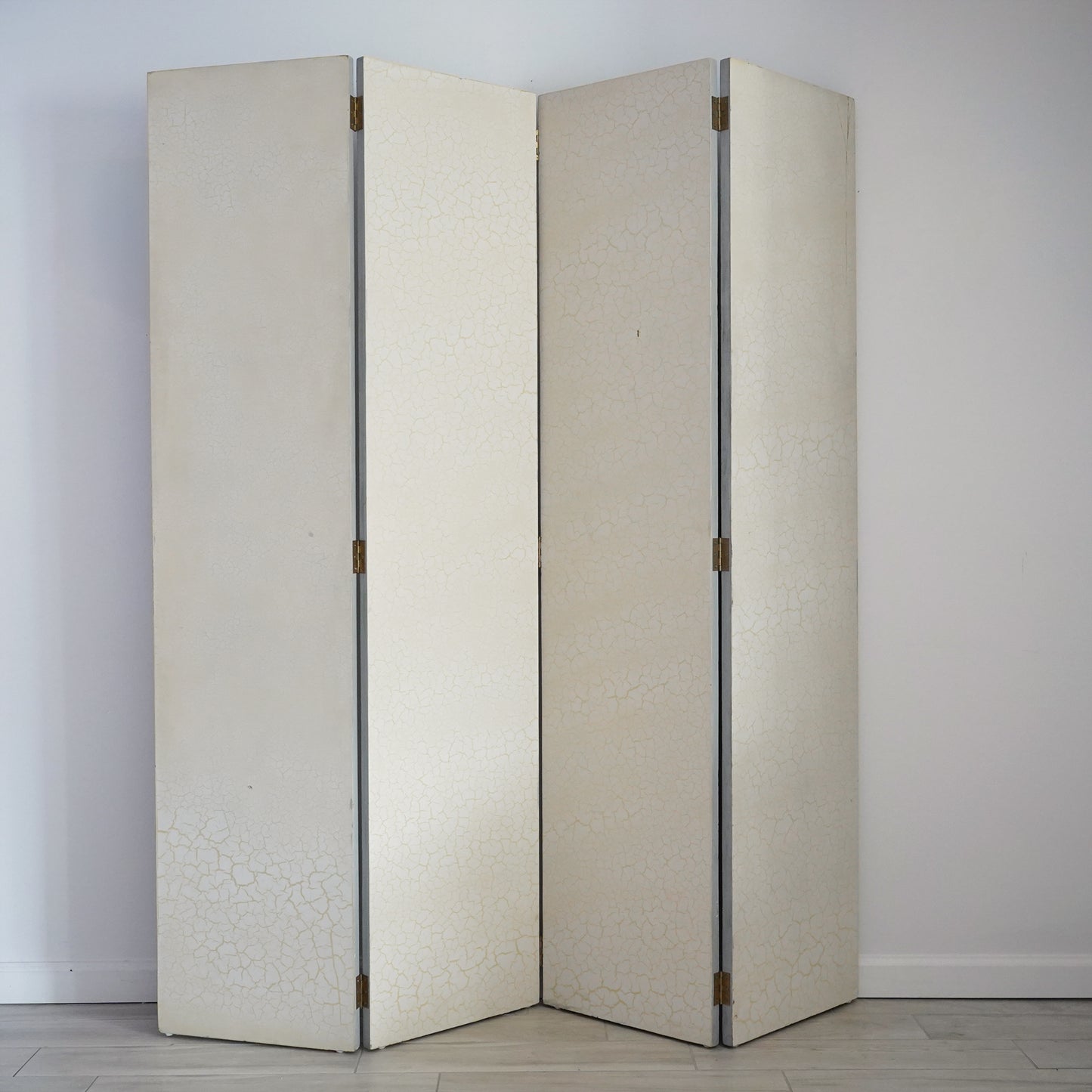 Vintage Neoclassical Trompe-l'œil Four Panel Screen Room Divider