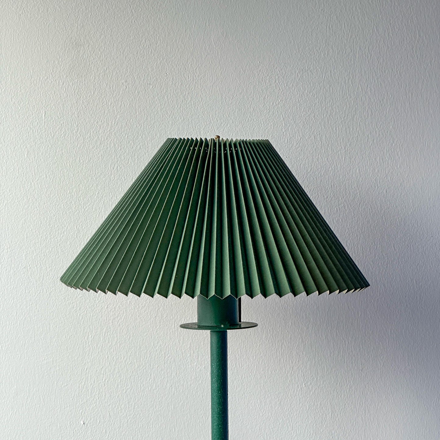 Giacometti Style Iron Floor Lamp With Pleated Shade