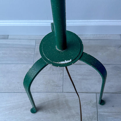 Giacometti Style Iron Floor Lamp With Pleated Shade