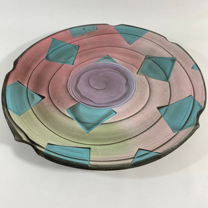 Jim Kemp Pottery Postmodern Ceramic Decorative Plate