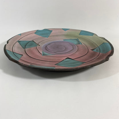 Jim Kemp Pottery Postmodern Ceramic Decorative Plate