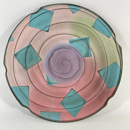 Jim Kemp Pottery Postmodern Ceramic Decorative Plate