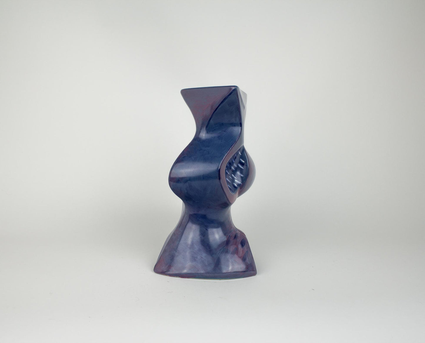 Kent Potteries FleshPot Blue Sculptural Vase