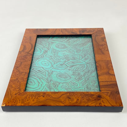 Lacquered Burl 5 X 7 Picture Frame Made in Italy