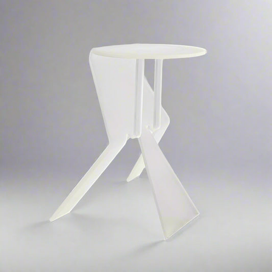 Late 20th Century Postmodern Frosted Lucite Side or Drinks Table