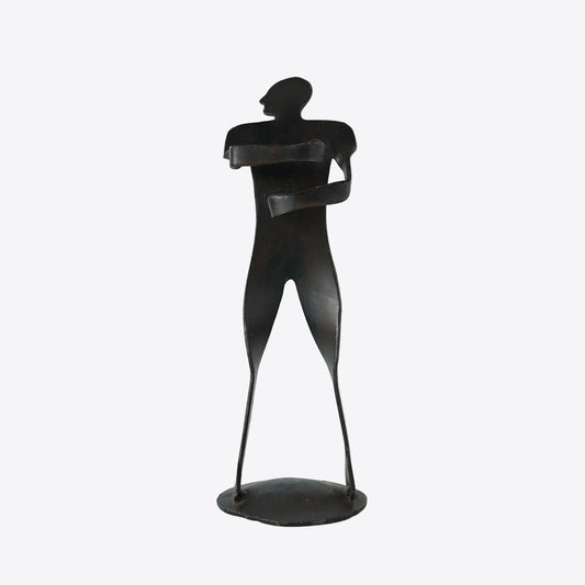 Late 20th Century Vintage Forged Iron Figure Sculpture