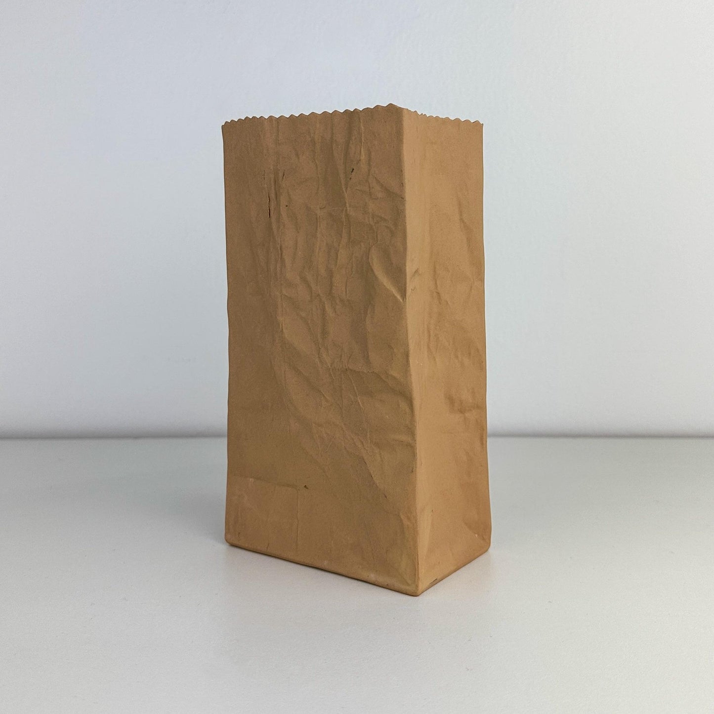 Michel Harvey Trompe-l'œil Paper Bag Porcelain Vase