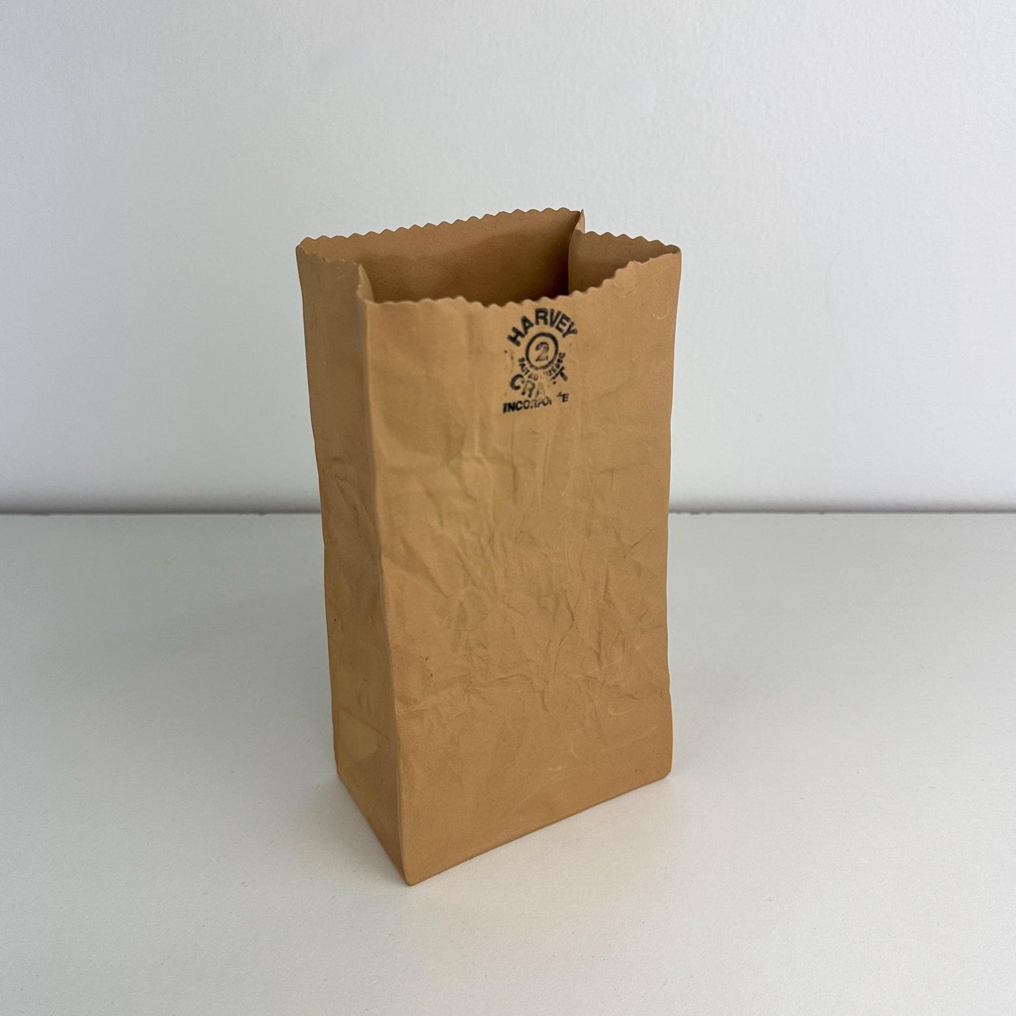 Michel Harvey Trompe-l'œil Paper Bag Porcelain Vase