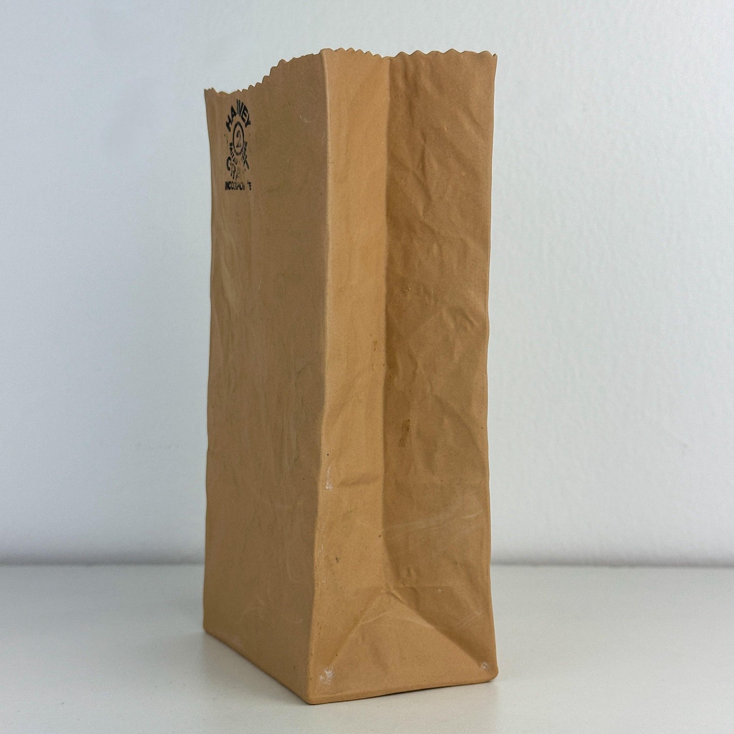 Michel Harvey Trompe-l'œil Paper Bag Porcelain Vase