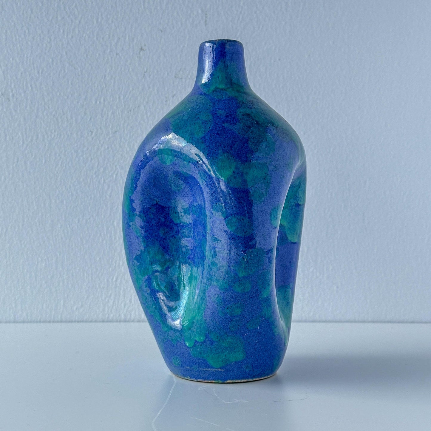 North Carolina Pottery Pinch Bottle Vase