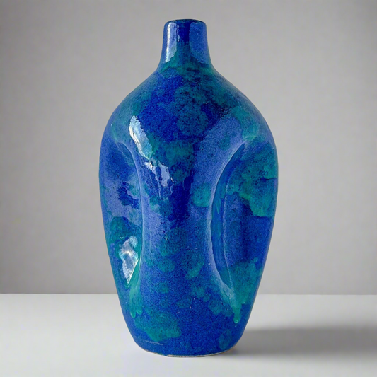 North Carolina Pottery Pinch Bottle Vase