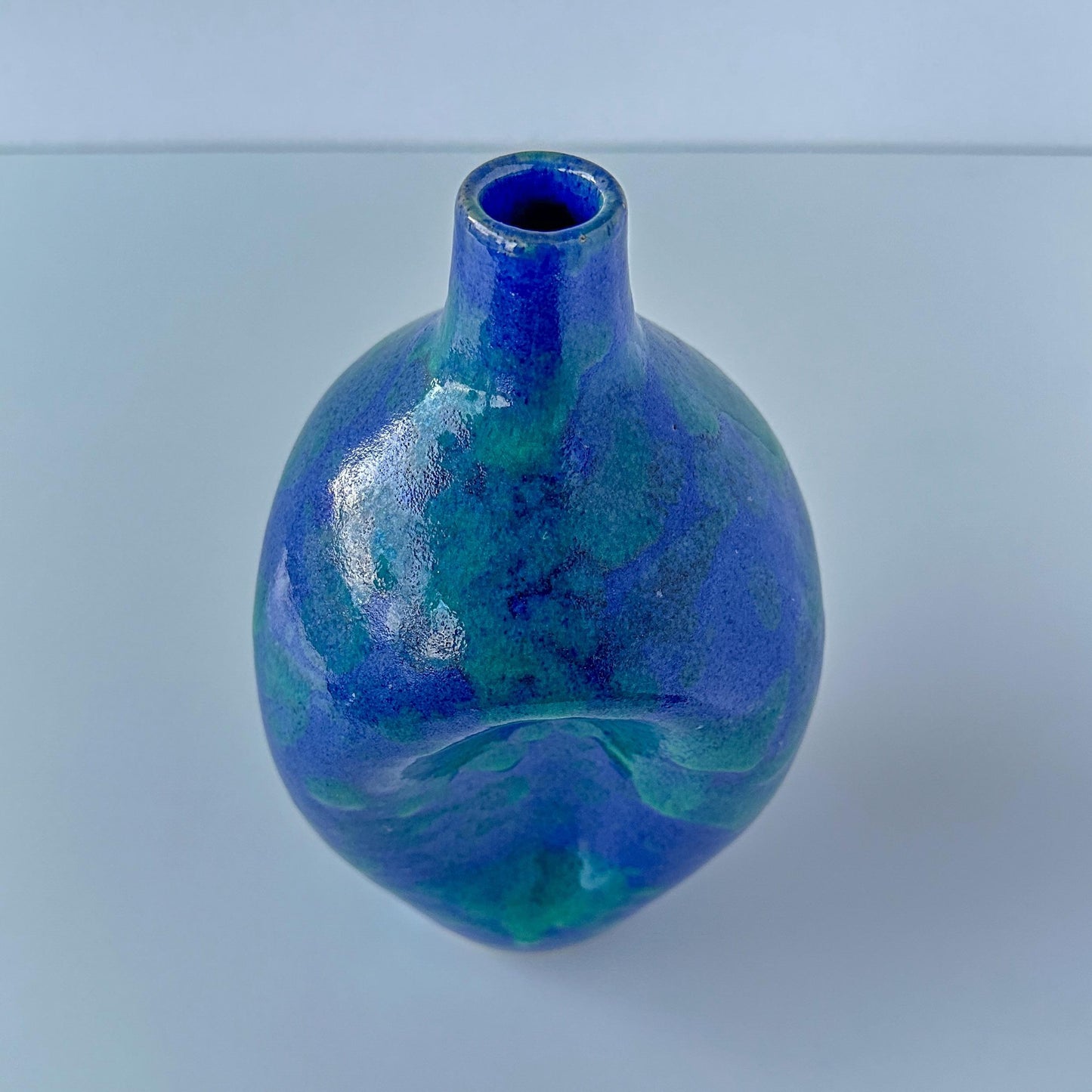 North Carolina Pottery Pinch Bottle Vase