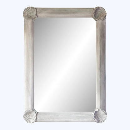 Vintage Pencil Reed Bamboo Shell Mirror