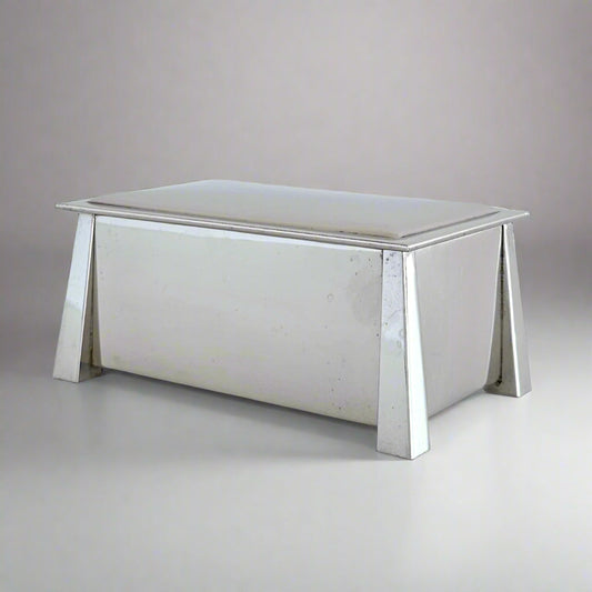 Early 20th Century Art Deco Nickel Silver Trinket Box