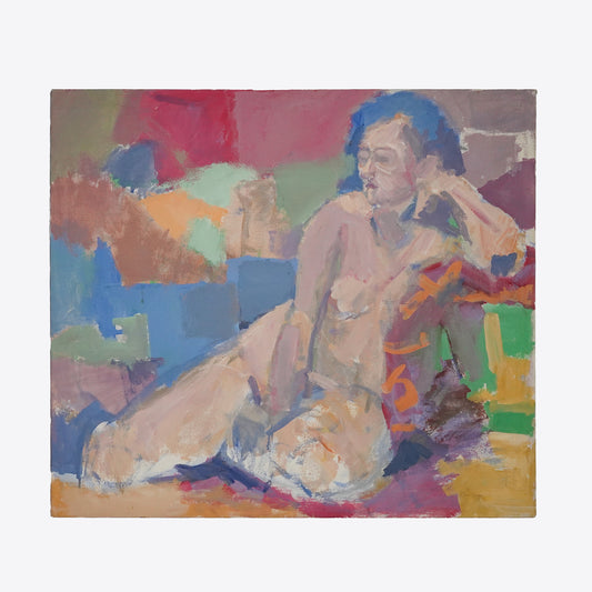 Vintage Modernist Abstract Nude Painting