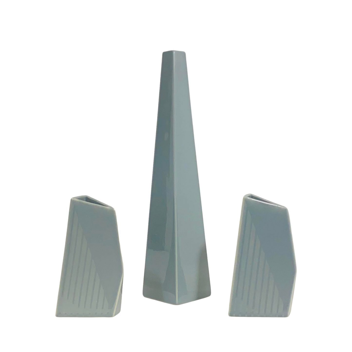 Postmodern Mikasa Japan Geometric Vases- Set of 3