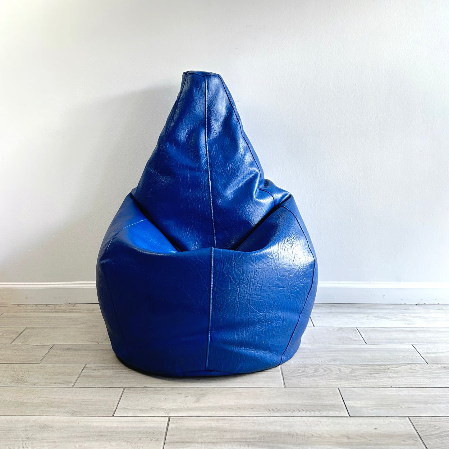 Late 20th Century Zanotta Sacco Style Beanbag Chair In Primary Blue