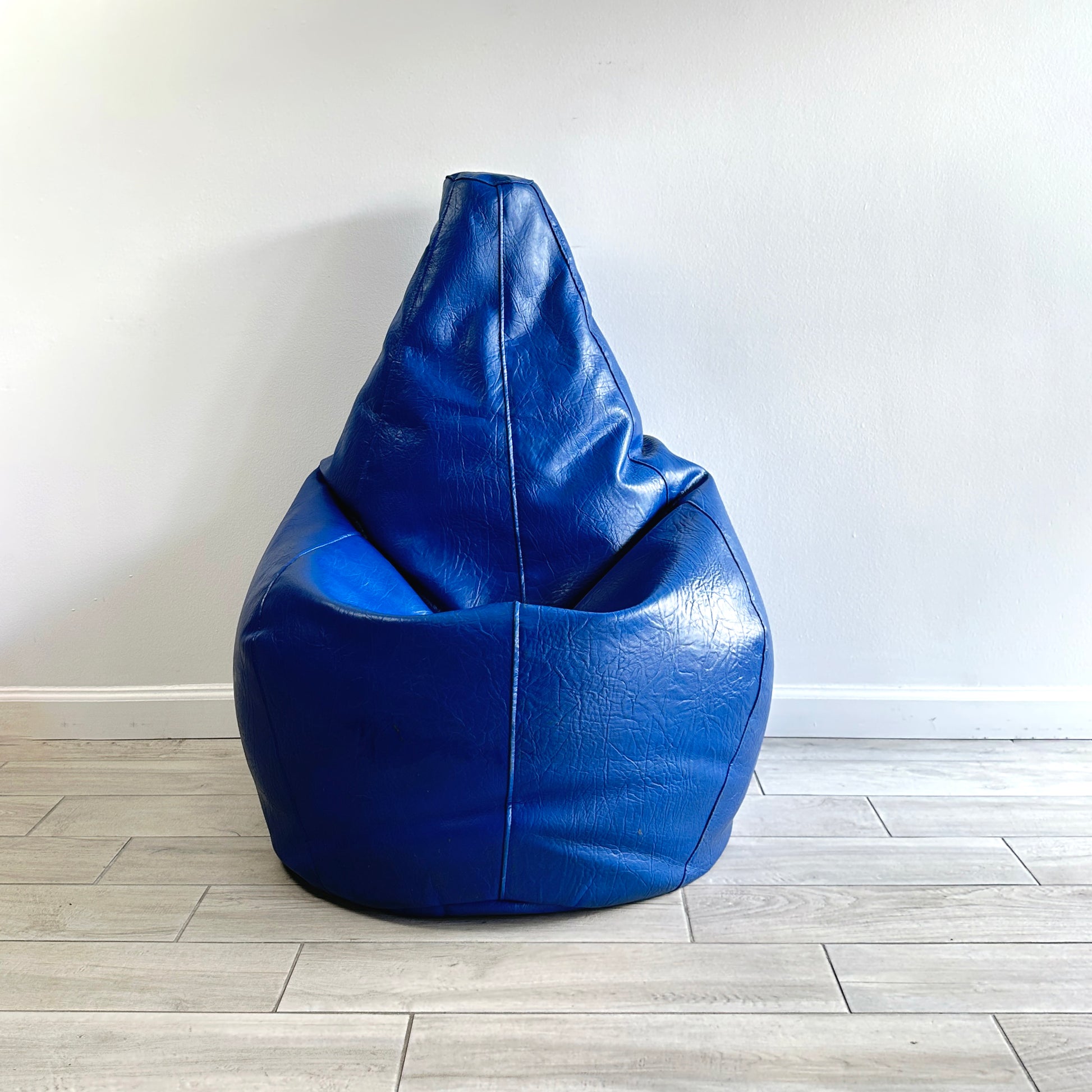 Late 20th Century Zanotta Sacco Style Beanbag Chair In Primary Blue