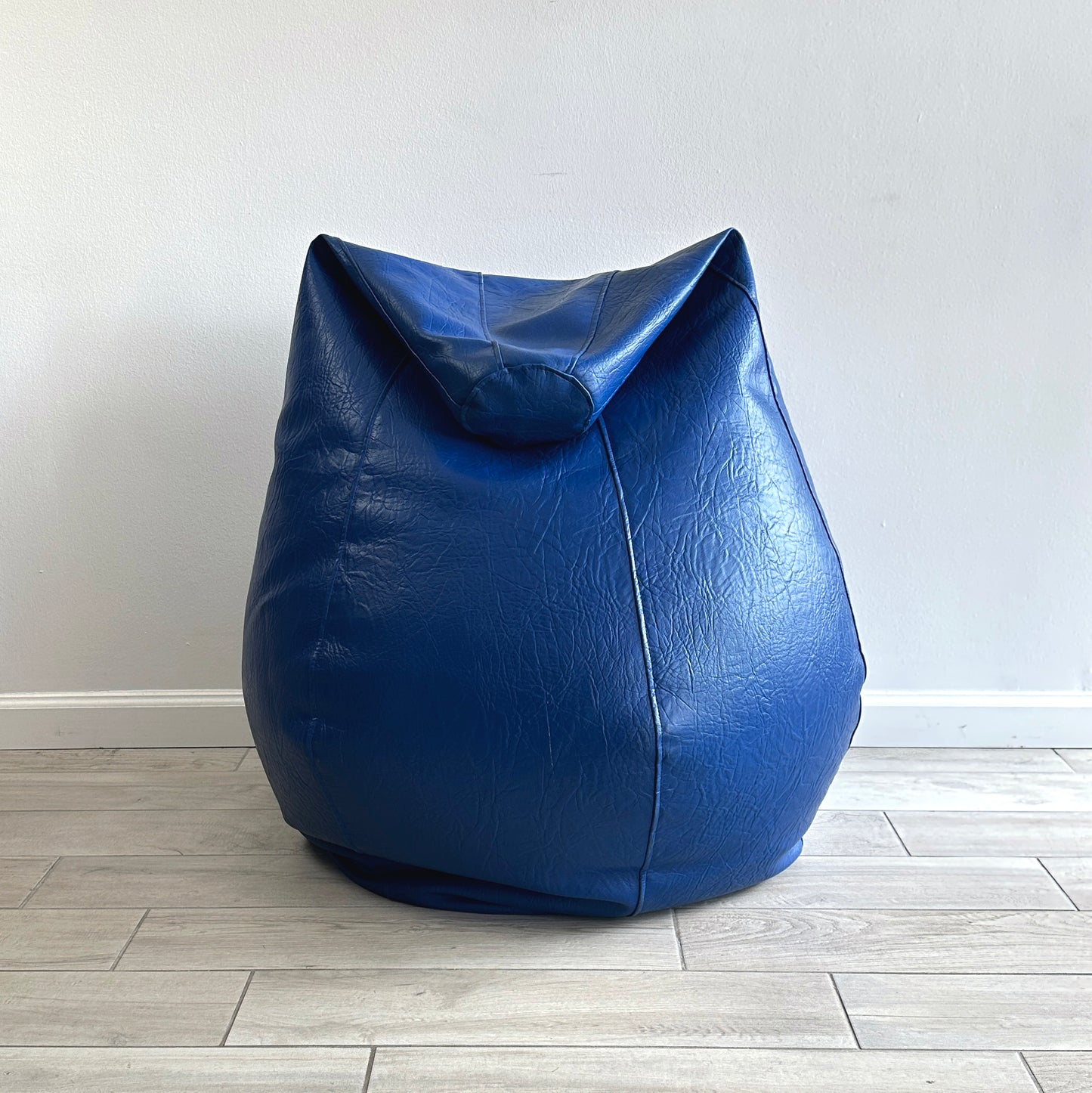 Late 20th Century Zanotta Sacco Style Beanbag Chair In Primary Blue