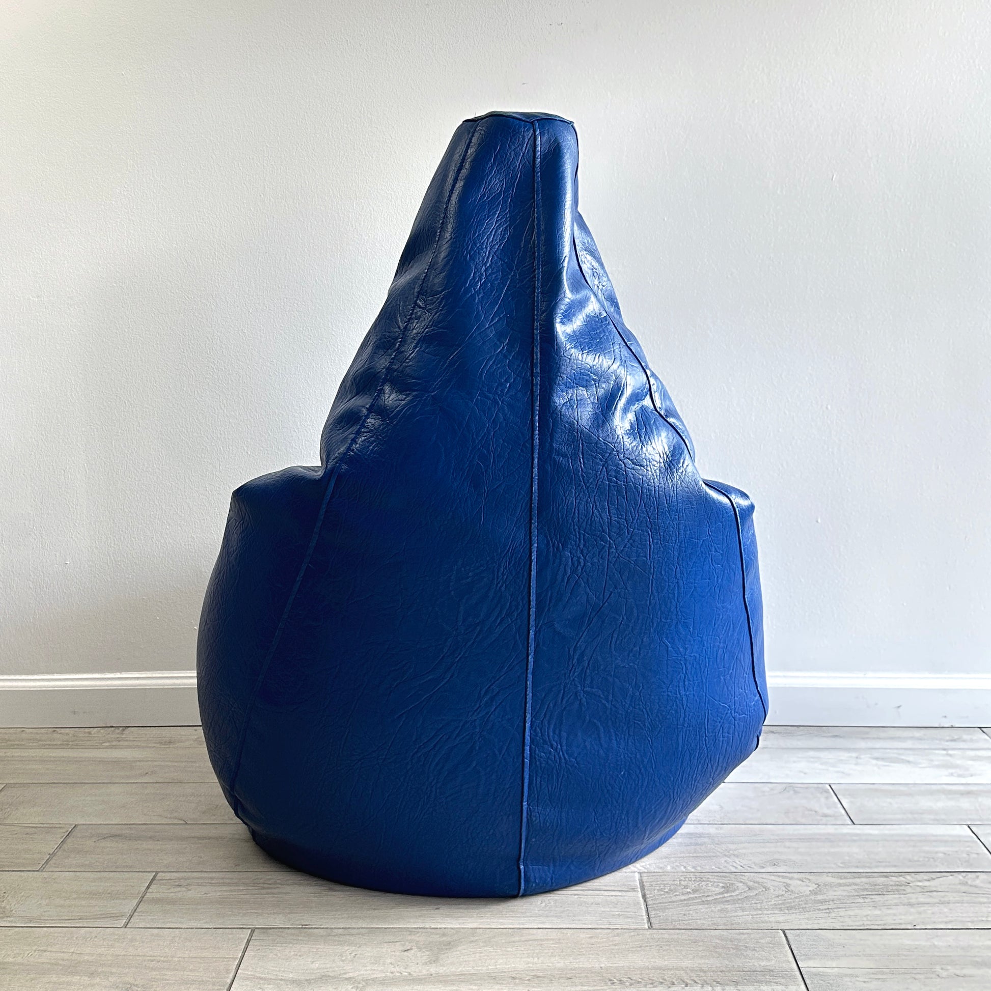 Late 20th Century Zanotta Sacco Style Beanbag Chair In Primary Blue