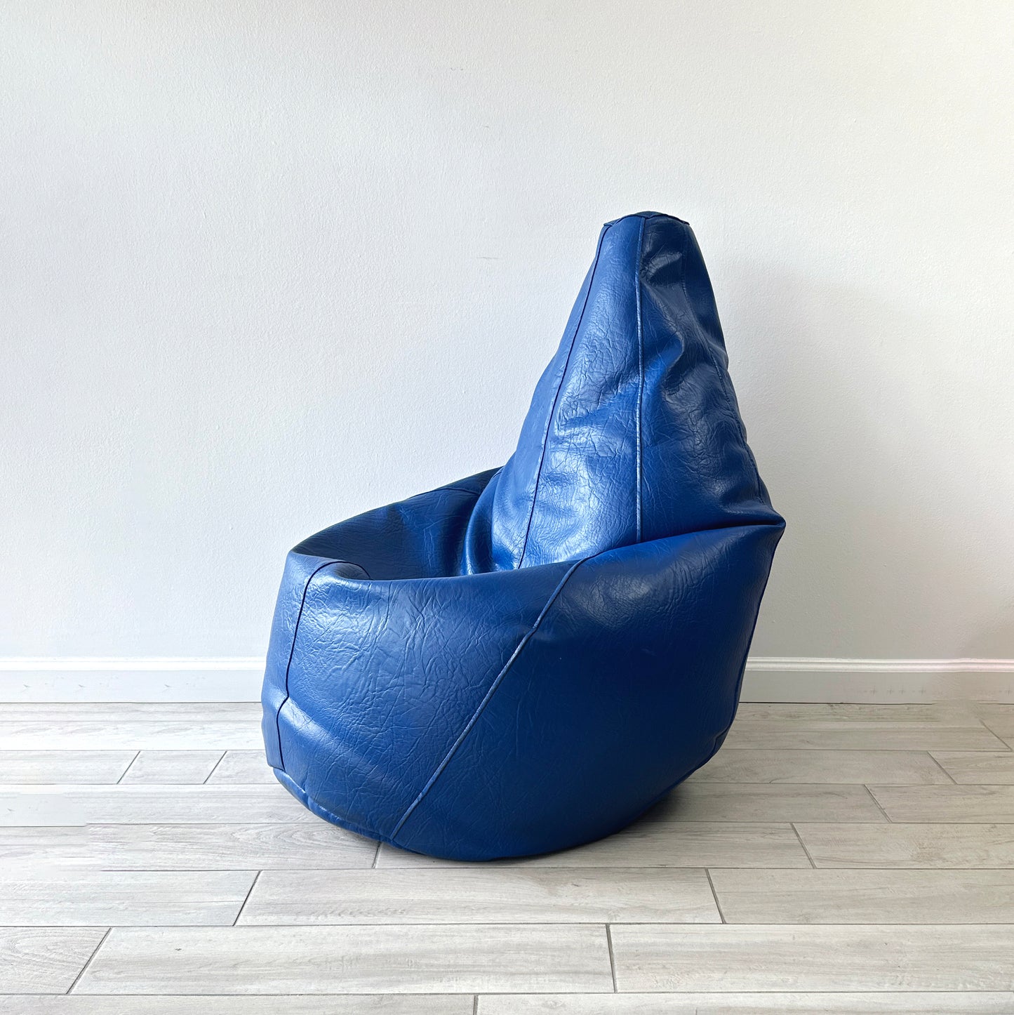 Late 20th Century Zanotta Sacco Style Beanbag Chair In Primary Blue
