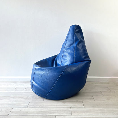 Late 20th Century Zanotta Sacco Style Beanbag Chair In Primary Blue