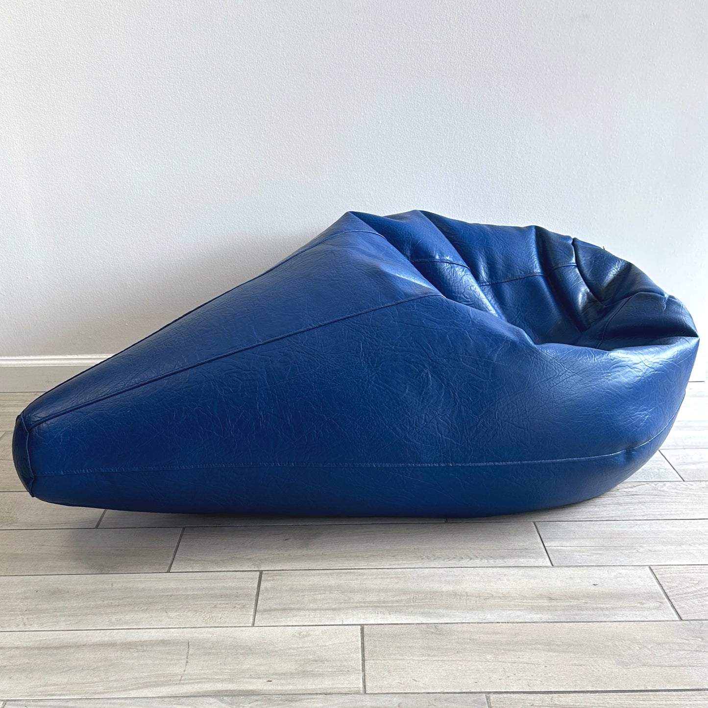 Late 20th Century Zanotta Sacco Style Beanbag Chair In Primary Blue