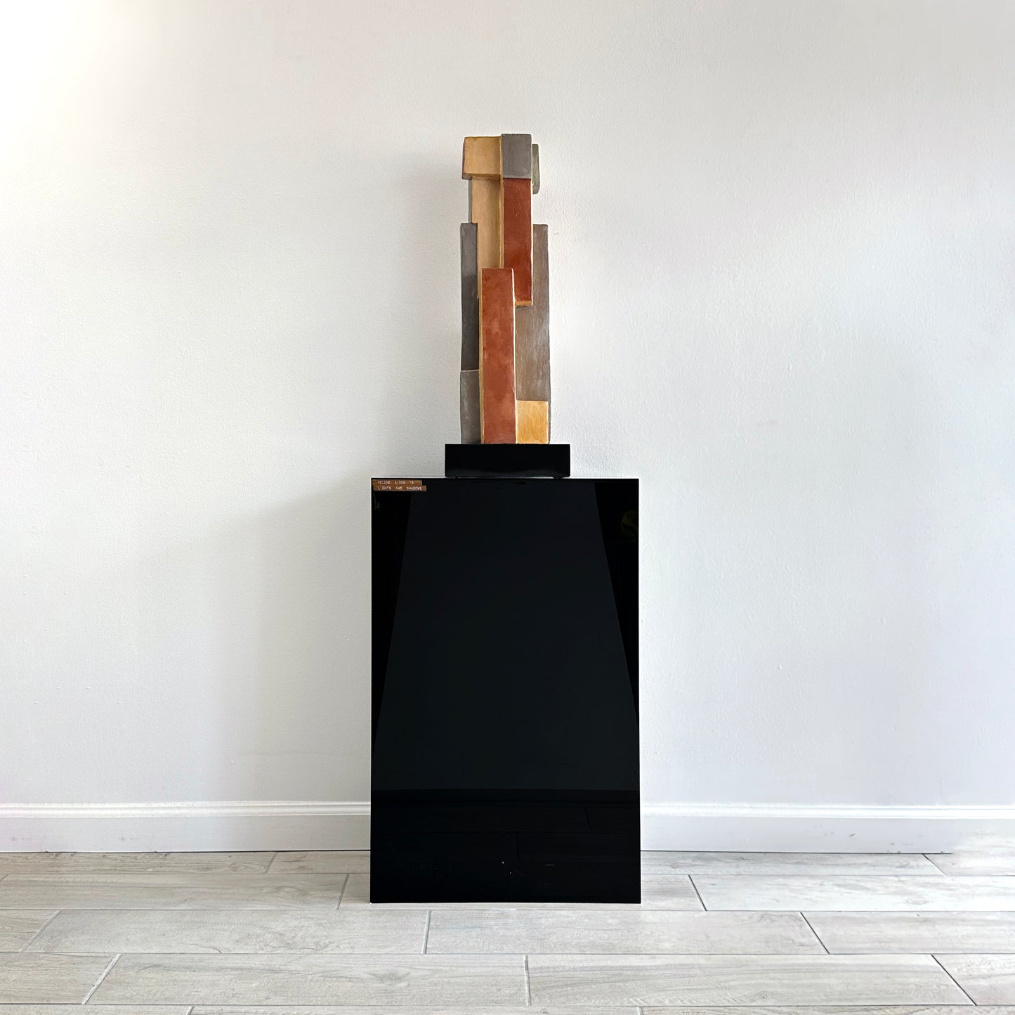 1976 Helen Simon "Lights and Shadows" Sculpture on Lucite Base