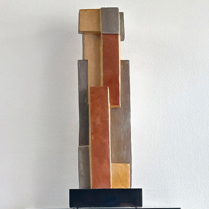1976 Helen Simon "Lights and Shadows" Sculpture on Lucite Base