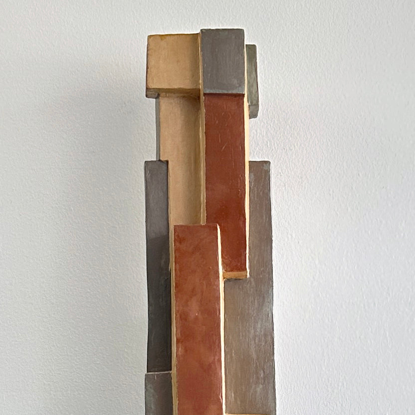 1976 Helen Simon "Lights and Shadows" Sculpture on Lucite Base
