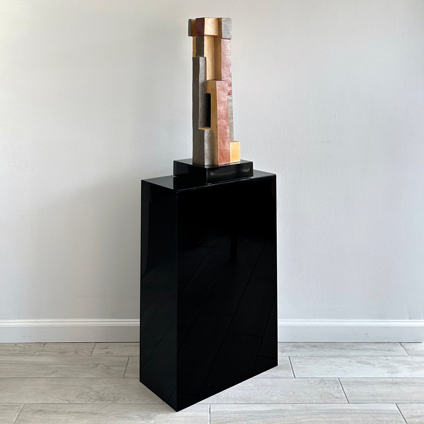 1976 Helen Simon "Lights and Shadows" Sculpture on Lucite Base