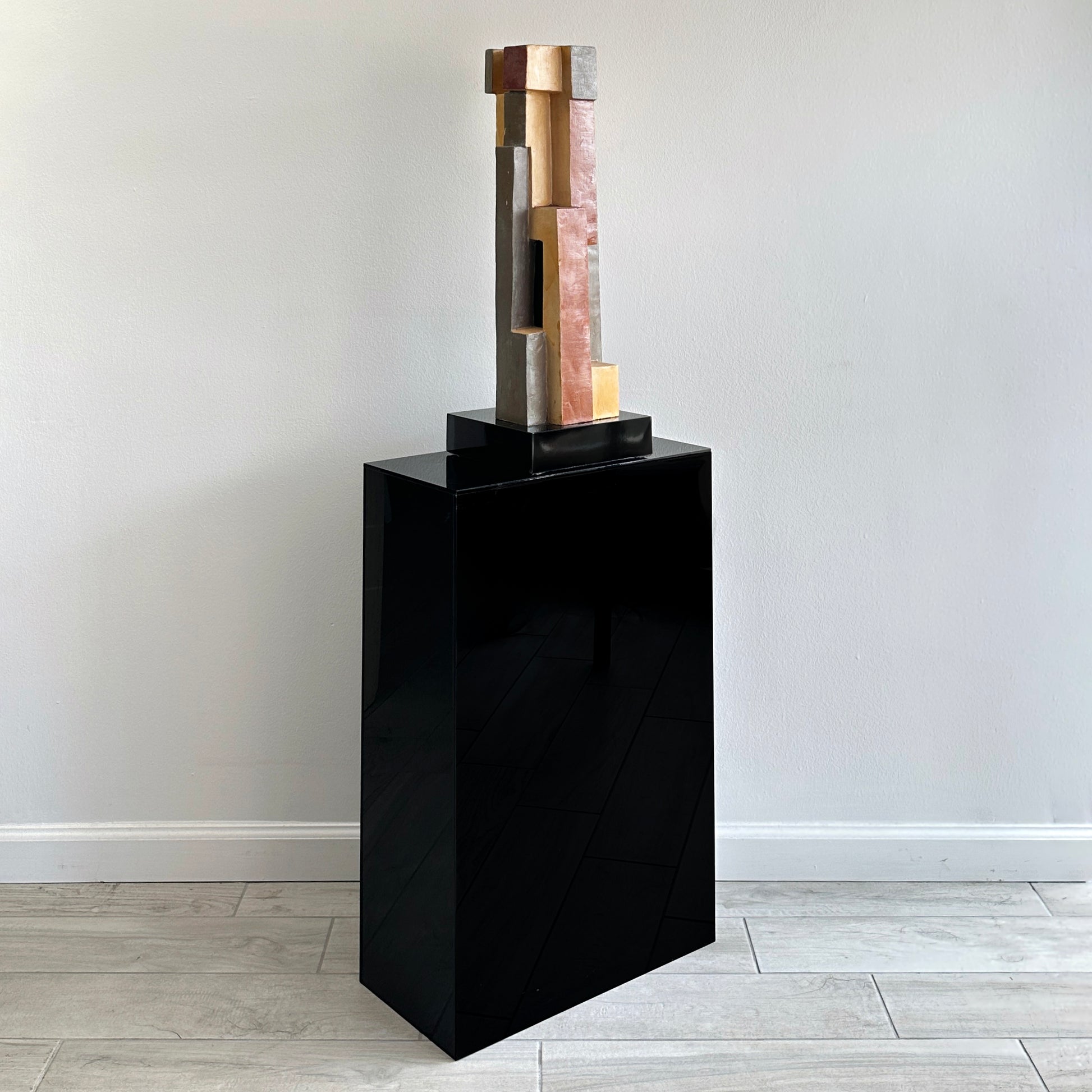 1976 Helen Simon "Lights and Shadows" Sculpture on Lucite Base