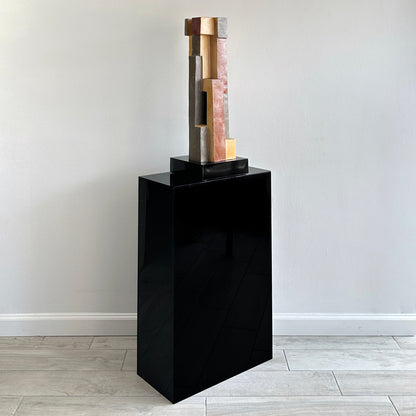 1976 Helen Simon "Lights and Shadows" Sculpture on Lucite Base