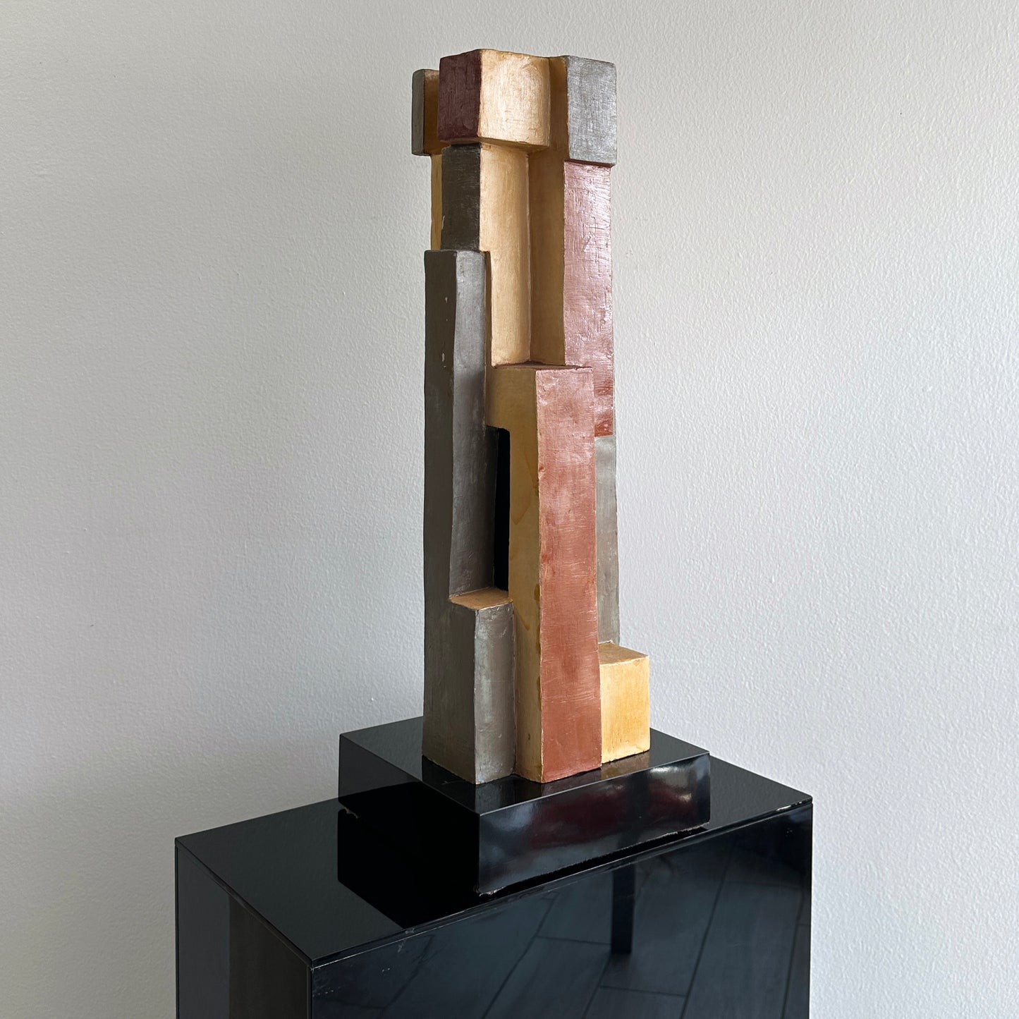 1976 Helen Simon "Lights and Shadows" Sculpture on Lucite Base