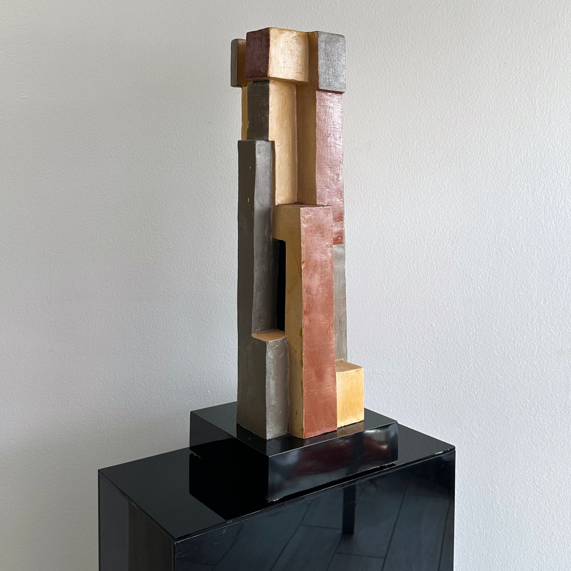 1976 Helen Simon "Lights and Shadows" Sculpture on Lucite Base