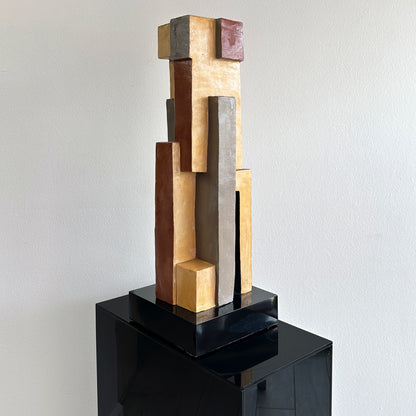 1976 Helen Simon "Lights and Shadows" Sculpture on Lucite Base