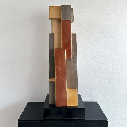 1976 Helen Simon "Lights and Shadows" Sculpture on Lucite Base