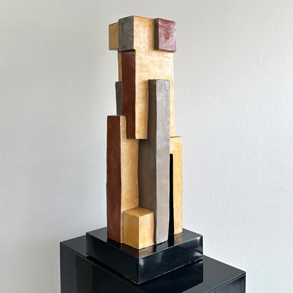 1976 Helen Simon "Lights and Shadows" Sculpture on Lucite Base