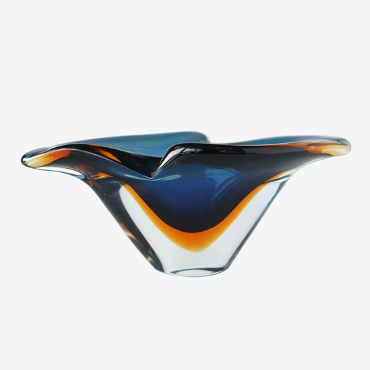 Mid 20th Century Murano Sommerso Glass Catchall Vide Poche