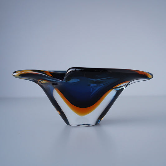 Mid 20th Century Murano Sommerso Glass Catchall Vide Poche