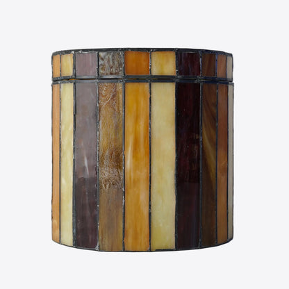 Mid 20th Century Vintage Striped Stain Glass Keepsake Box