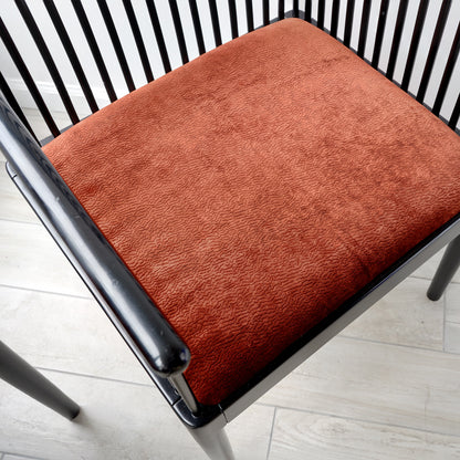 Vintage Stendig "Andover" Pair of Arm Chairs in Copper Rust Velvet