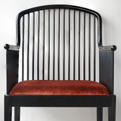 Vintage Stendig "Andover" Pair of Arm Chairs in Copper Rust Velvet