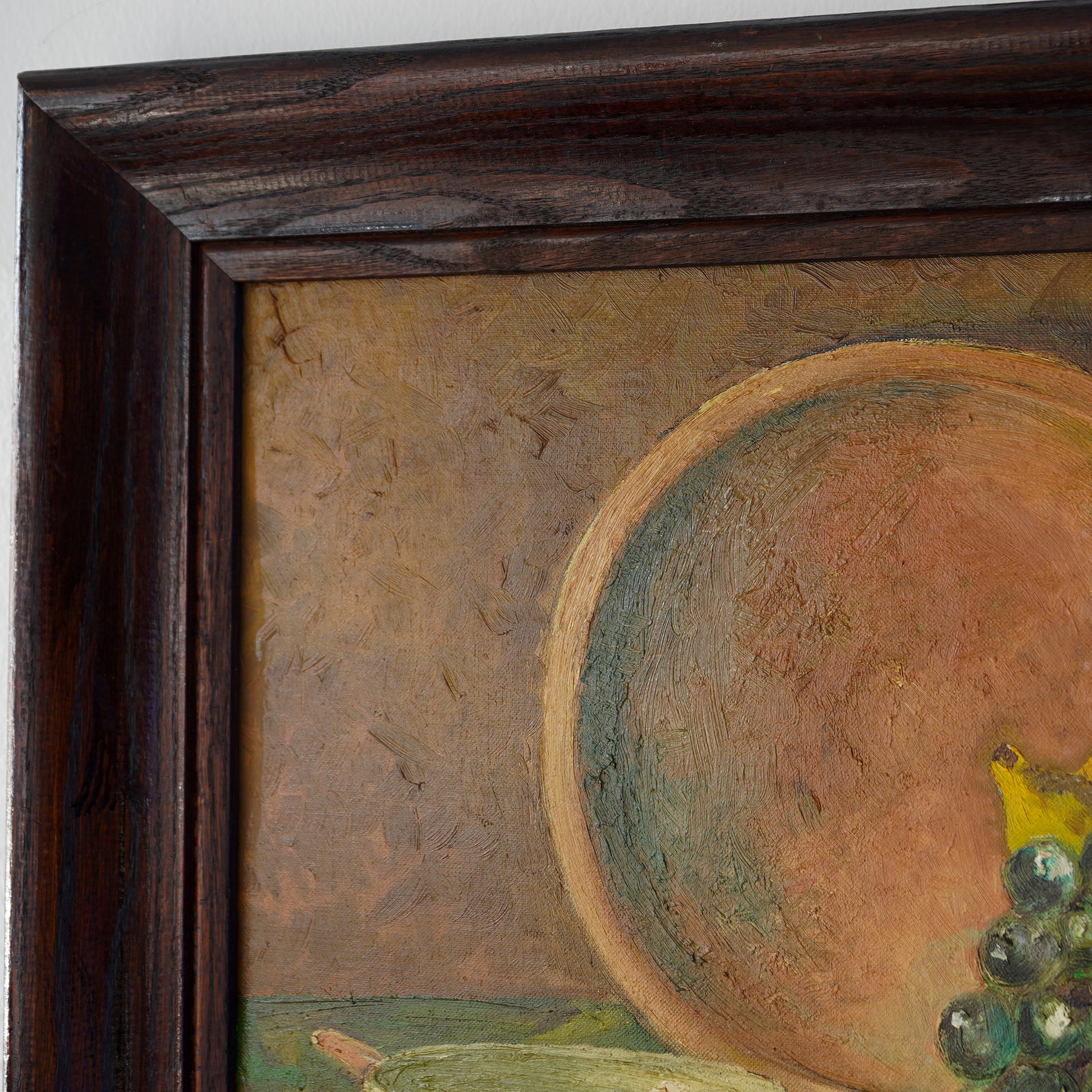 20th Century Vintage Primitive Still Life – Oil on Board