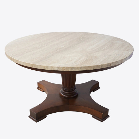 Mid-Century Modern Italian Travertine Coffee Table