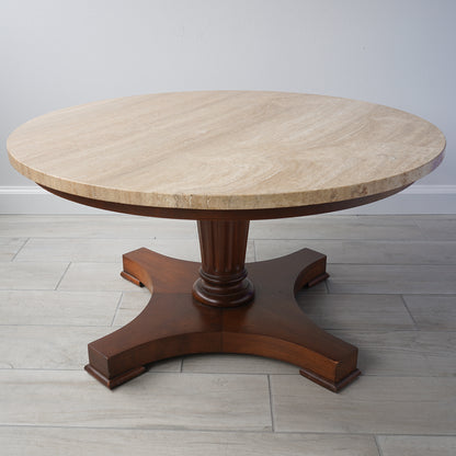 Mid-Century Modern Italian Travertine Coffee Table